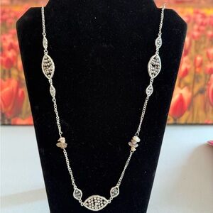 Timeless Silver Art Deco Necklace with delicate beads